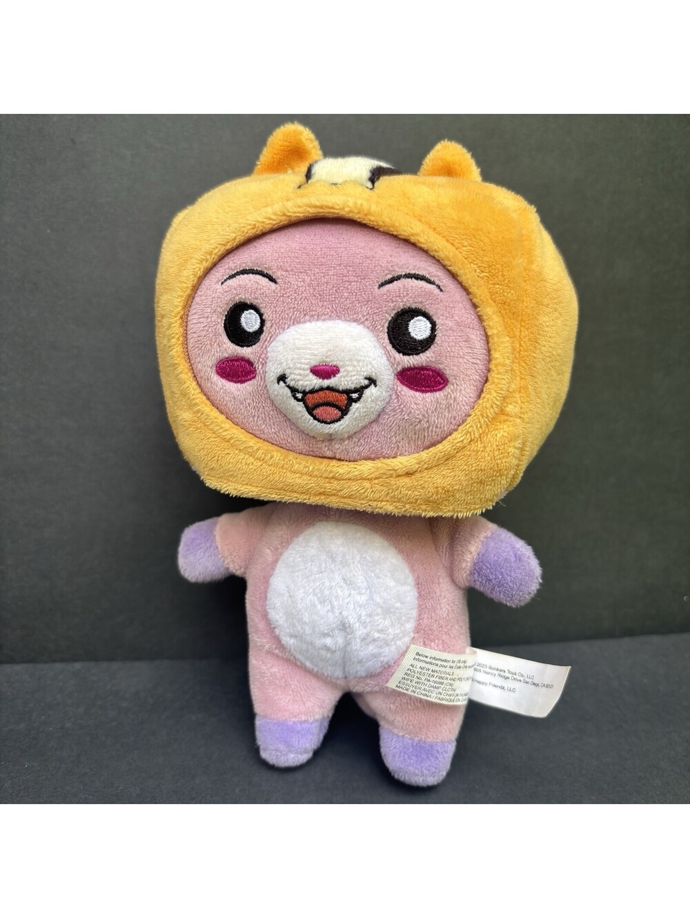 Lankybox Foxy Plush 7" Stuffed Toy Purple Cat Yellow Box 2024 Bonkers Toys